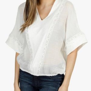 Indigo rose white summer top.